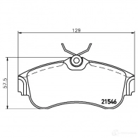 Тормозные колодки дисковые, комплект HELLA T5063 21 546 Nissan Primera 8DB 355 018-011