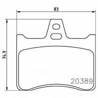 Тормозные колодки, комплект HELLA 203 89 8db355007201 28750 7057D125 - Изображение 4