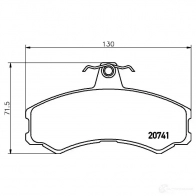 Тормозные колодки, комплект HELLA 207 41 29322 T1712 8db355013441 - Изображение 1
