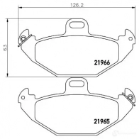 Тормозные колодки дисковые, комплект HELLA 8DB 355 019-351 Renault Laguna (K56) 1 Универсал 2.2 dT (K569) 113 л.с. 1996 – 2001 21966 219 65