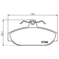 Тормозные колодки дисковые, комплект HELLA 7161D255 8DB 355 017-721 29745 212 66 - Изображение 1