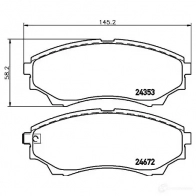 Тормозные колодки дисковые, комплект HELLA 24 353 8DB 355 012-381 29222 24672