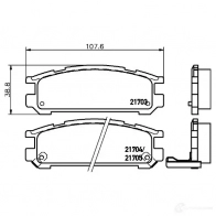 Тормозные колодки дисковые, комплект HELLA 21704 Subaru Impreza (GC) 1 Седан 1.5 95 л.с. 1994 – 1998 8DB 355 016-491 2170 3