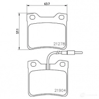 Тормозные колодки дисковые, комплект HELLA 28837 212 78 8DB 355 008-171 21904 - Изображение 3