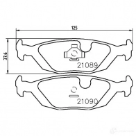 Тормозные колодки дисковые, комплект HELLA 8DB 355 007-521 21090 28781 2 1089