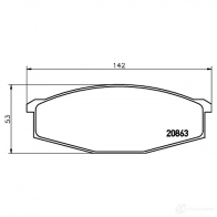 Тормозные колодки дисковые, комплект HELLA 28759 8DB 355 007-291 7036D102 208 63 - Изображение 4