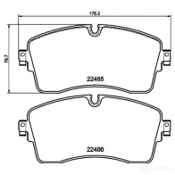 Тормозные колодки дисковые, комплект HELLA Land Rover Range Rover Evoque 2 (L551) Внедорожник 2.0 P300 MHEV 4x4 300 л.с. 2018 – 2024 MT 0EOE 8DB 355 040-361