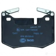Тормозные колодки дисковые, комплект HELLA TRC A1QQ 1437477970 8DB 355 025-611 - Изображение 2