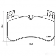 Тормозные колодки дисковые, комплект HELLA 8DB 355 039-881 Land Rover Defender 2 (L663) Внедорожник ZWY1 CQ