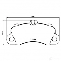 Тормозные колодки дисковые, комплект HELLA 8DB 355 039-101 6O P3LP Porsche Cayenne (9YA) 3 Кроссовер