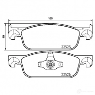 Тормозные колодки дисковые, комплект HELLA 22526 1424495440 8DB 355 025-471 225 25 - Изображение 4