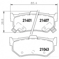 Тормозные колодки дисковые, комплект HELLA 8DB 355 006-281 2104 3 21401 28660 - Изображение 4