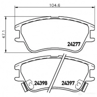 Тормозные колодки дисковые, комплект HELLA 8DB 355 006-671 24397 28699 2427 7 - Изображение 4