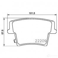 Тормозные колодки дисковые, комплект HELLA 8JR SK6C 1437446258 8DB 355 039-291 - Изображение 4