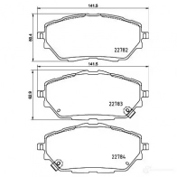 Тормозные колодки дисковые, комплект HELLA 8DB 355 037-761 5J RCK Toyota Corolla (E210) 12 Универсал 2.0 Hybrid (MZEH12) 152 л.с. 2019 – 2024