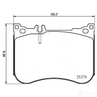 Тормозные колодки, комплект HELLA T31 46 NFFWO 30017 8db355020581 - Изображение 4