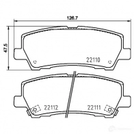 Тормозные колодки дисковые, комплект HELLA 8DB 355 036-441 O 4BLCRM Ford Mustang 6 (CZG, S550) Купе 5.0 V8 Bullitt 460 л.с. 2018 – 2020