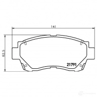 Тормозные колодки дисковые, комплект HELLA 2 1791 7357D476 29652 8DB 355 016-771