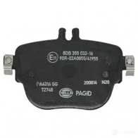 Тормозные колодки дисковые, комплект HELLA ULU0J V 8DB 355 032-161 1437478434 - Изображение 2