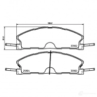 Тормозные колодки дисковые, комплект HELLA 8DB 355 025-071 28RE E 1437478301