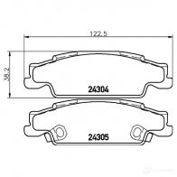 Тормозные колодки дисковые, комплект HELLA 2 4304 28711 8DB 355 006-801 24305 - Изображение 4