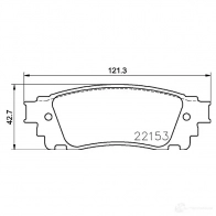 Тормозные колодки дисковые, комплект HELLA Toyota Alphard 2 2153 9039D1805 8DB 355 024-631