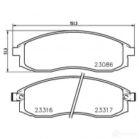 Тормозные колодки, комплект HELLA 23316 8db355006731 2 3086 28704 - Изображение 4
