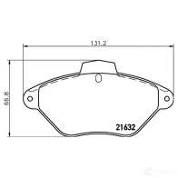 Тормозные колодки дисковые, комплект HELLA T9039 2163 2 8DB 355 019-211 29889 - Изображение 1