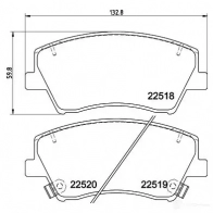 Тормозные колодки дисковые, комплект HELLA 1437477806 TY SULUY 8DB 355 039-041