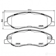 Тормозные колодки дисковые, комплект HELLA 8DB 355 039-181 1437478444 0YW 7KJ