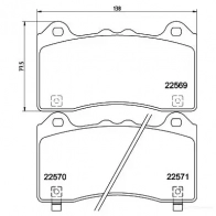 Тормозные колодки дисковые, комплект HELLA 5Z VXYH 1437442582 8DB 355 025-831 - Изображение 4