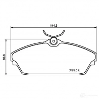 Тормозные колодки дисковые, комплект HELLA 8DB 355 025-671 HJ H8E 1437442593 - Изображение 4
