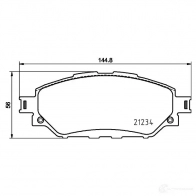 Тормозные колодки дисковые, комплект HELLA 8DB 355 037-801 Toyota Hilux (AN120, 30) 8 Пикап 2.8 D (GUN123. GUN136) 177 л.с. 2015 – 2025 RNL NR