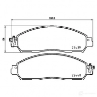 Тормозные колодки дисковые, комплект HELLA YYX1 9LA 1437478545 8DB 355 039-331 - Изображение 4