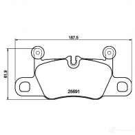 Тормозные колодки дисковые, комплект HELLA T2309 Porsche 911 (992) 6 Кабриолет 8DB 355 021-351 25 691