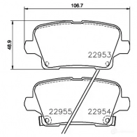 Тормозные колодки дисковые, комплект HELLA 8DB 355 039-501 DIA5R 6Q Opel Insignia (B) 2 Хэтчбек 2.0 CDTi 4x4 (68) 210 л.с. 2017 – 2024