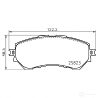 Тормозные колодки дисковые, комплект HELLA 258 23 8DB 355 025-711 1424495445 T2552