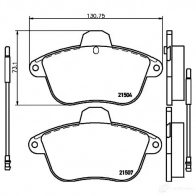 Тормозные колодки дисковые, комплект HELLA 215 04 21507 Renault Clio (BB, CB) 2 Хэтчбек 3.0 V6 Sport (CB1H. CB1U. CB2S) 254 л.с. 2002 – 2025 8DB 355 019-081