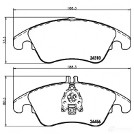 Тормозные колодки дисковые, комплект HELLA 24 310 Mercedes E-Class (S212) 4 Универсал 2.1 E 220 BlueTEC 4 matic (2111) 170 л.с. 2014 – 2024 8DB 355 012-621 24311