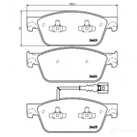 Тормозные колодки дисковые, комплект HELLA Volkswagen Transporter (T6) 6 Автобус 8DB 355 014-981 24624 2462 3