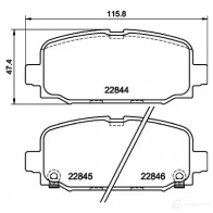 Тормозные колодки дисковые, комплект HELLA 8DB 355 039-411 Q5 8XK 1437478275