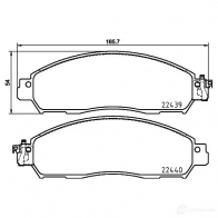 Тормозные колодки дисковые, комплект HELLA Q1K2V KY 1437445634 8DB 355 032-071 - Изображение 4