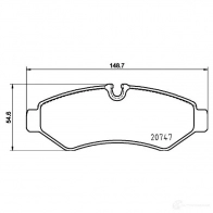 Тормозные колодки дисковые, комплект HELLA Mercedes Sprinter (907, 910) 3 Фургон (3,5T) 2.1 316 CDI (9031. 9033. 9035. 9037) 163 л.с. 2018 – 2024 UC Y8X 8DB 355 036-861