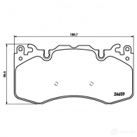 Тормозные колодки дисковые, комплект HELLA 8DB 355 016-151 24 659 8543D1426 Land Rover Defender 2 (L663) Внедорожник 2.0 D200 SD4 4x4 200 л.с. 2019 – 2024