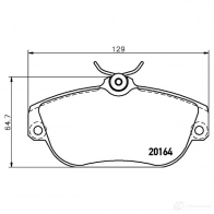 Тормозные колодки дисковые, комплект HELLA 8DB 355 018-001 29773 7423D542 2 0164 - Изображение 1