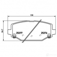 Тормозные колодки дисковые, комплект HELLA 29993 253 76 8DB 355 020-311 25377
