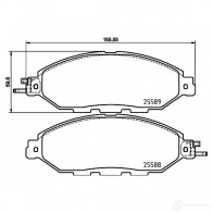 Тормозные колодки дисковые, комплект HELLA Nissan Pathfinder (R52) 4 2013 – 2017 2558 8 25589 8DB 355 025-101