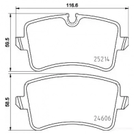 Тормозные колодки дисковые, комплект HELLA 246 06 25214 29496 8DB 355 015-201 - Изображение 4