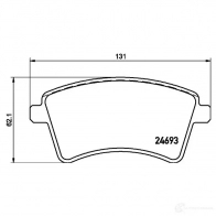 Тормозные колодки дисковые, комплект HELLA 8DB 355 013-961 T1773 24 693 29374