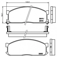 Тормозные колодки дисковые, комплект HELLA 28653 20 002 20191 8DB 355 006-211 - Изображение 4